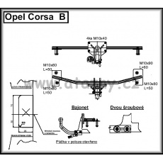 Tažné zařízení Opel Corsa B r.v. 93 - 09/00