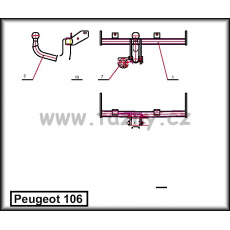 Tažné zařízení Peugeot 106 r.v. 05/1996 - 2004